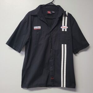 Fender Highway One Mod Shop Mechanic Shirt Black DaVinci Mens Large Short Sleeve